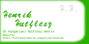 henrik hutflesz business card